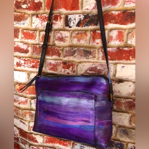 Universal Thread Metallic Rainbow Multi Colored Leather Crossbody Bag - Picture 2 of 8